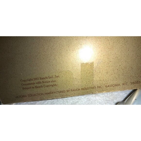 Rauch Victoria 4 Glass Bell Christmas Ornaments  Red White  3Inch Vintage 1983 - Picture 11 of 12